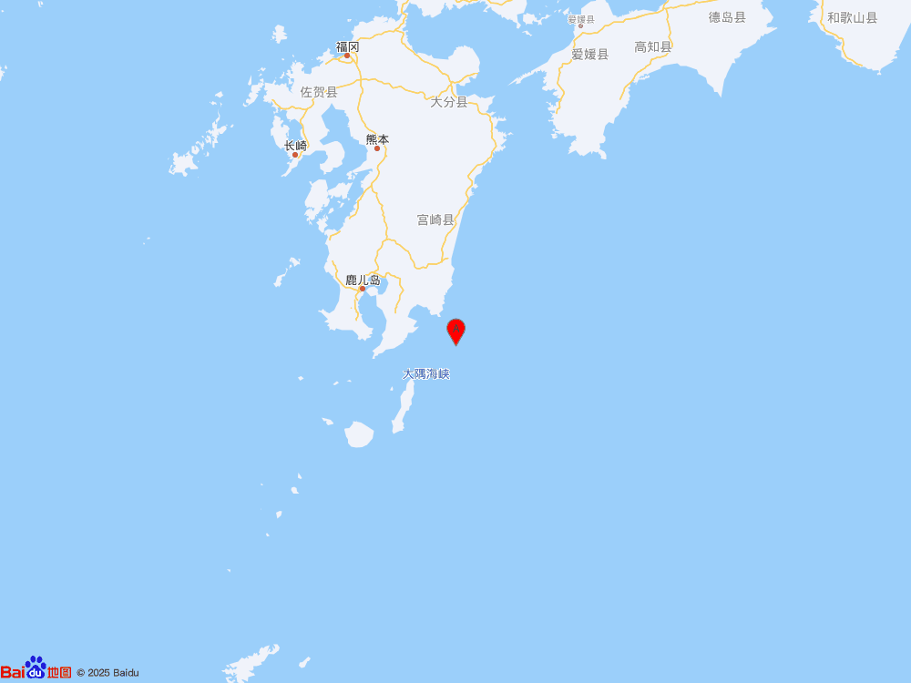 日本九州岛附近海域发生6.2级地震